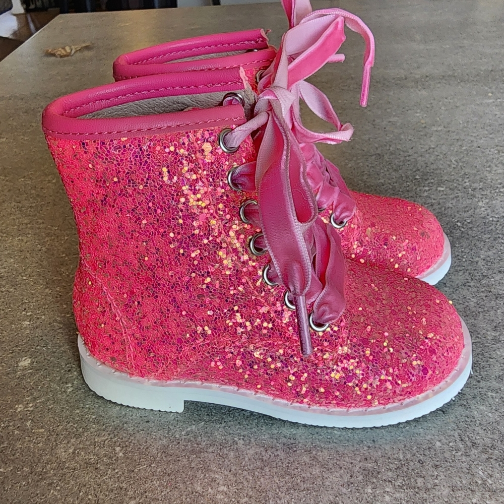 A Bear Co Pink Combat Boots